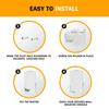 Wall Mount Whole Home Web 6 System for Wall Mount Bracket Holder for Cable Easy Installation 3 Bangcheer-Deco Wi-Fi X68/XE75/AXE5300, Space-Saving