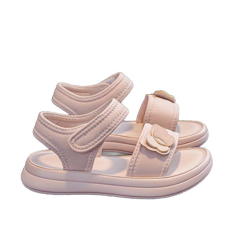 Sandalias de Princesa de Verano 2026 para Niñas con Punta Abierta - Zapatos de Playa de Suela Blanda