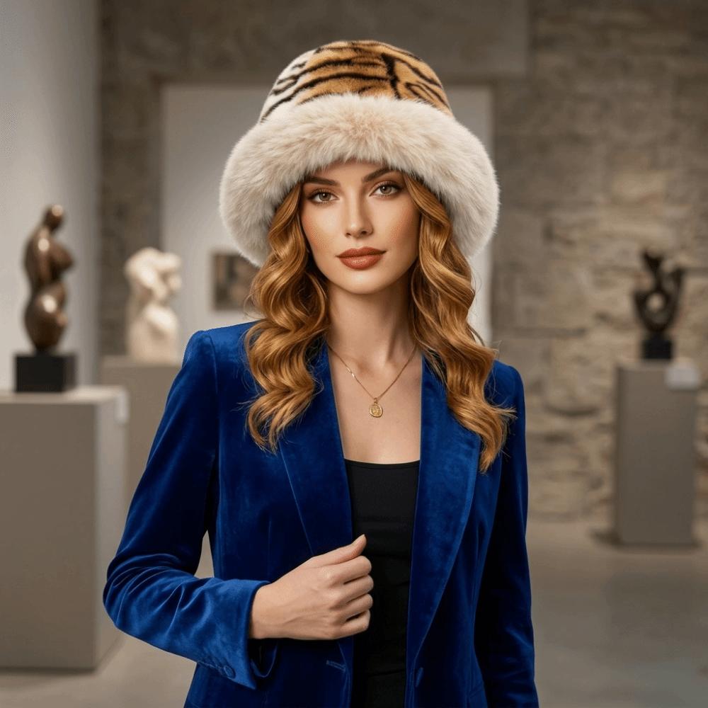 Plush Winter Hat Fluffy Fur Fisherman Hat New Bucket Hat  for Women Girls