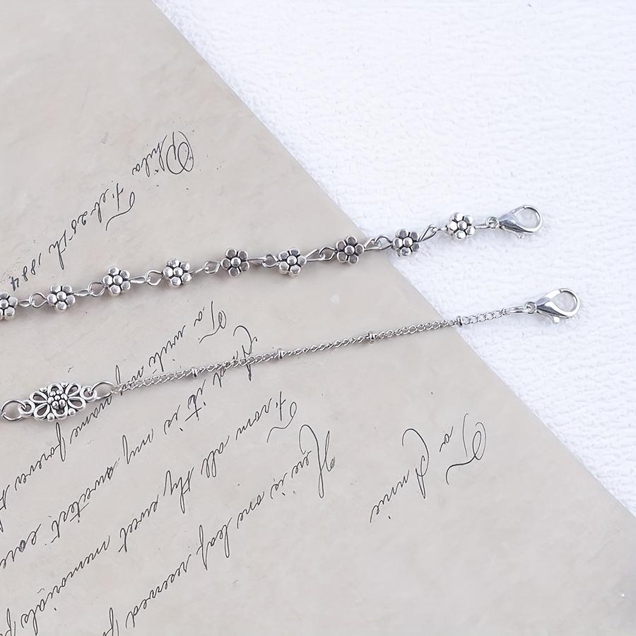 Bohemian Retro-style Zinc Alloy Multi-layer Flower Anklet for Women, Fashionable Jewelry Suitable for Vacation and Gift Giving