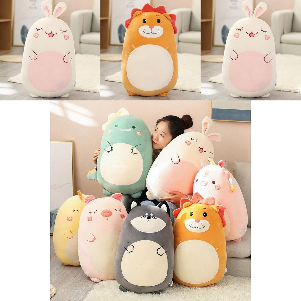 Soft And Adorable Animal Plush Toy Pillow For Children's Gift Dinosaur/lion 17.1in-31.5in