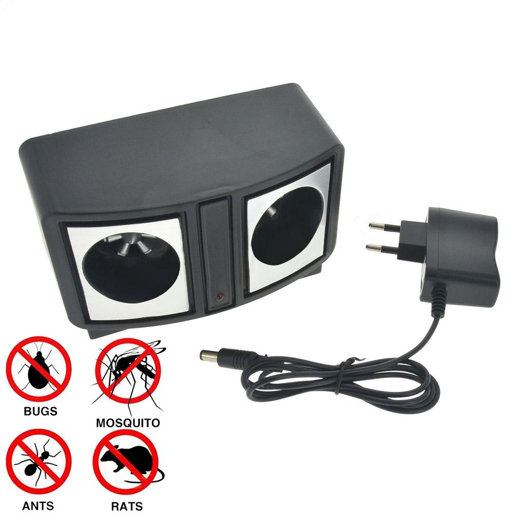 Двойной ультразвуковой отпугиватель грызунов и насекомых, защита от мышей и комаров, светодиодные индикаторы работы China Mainland