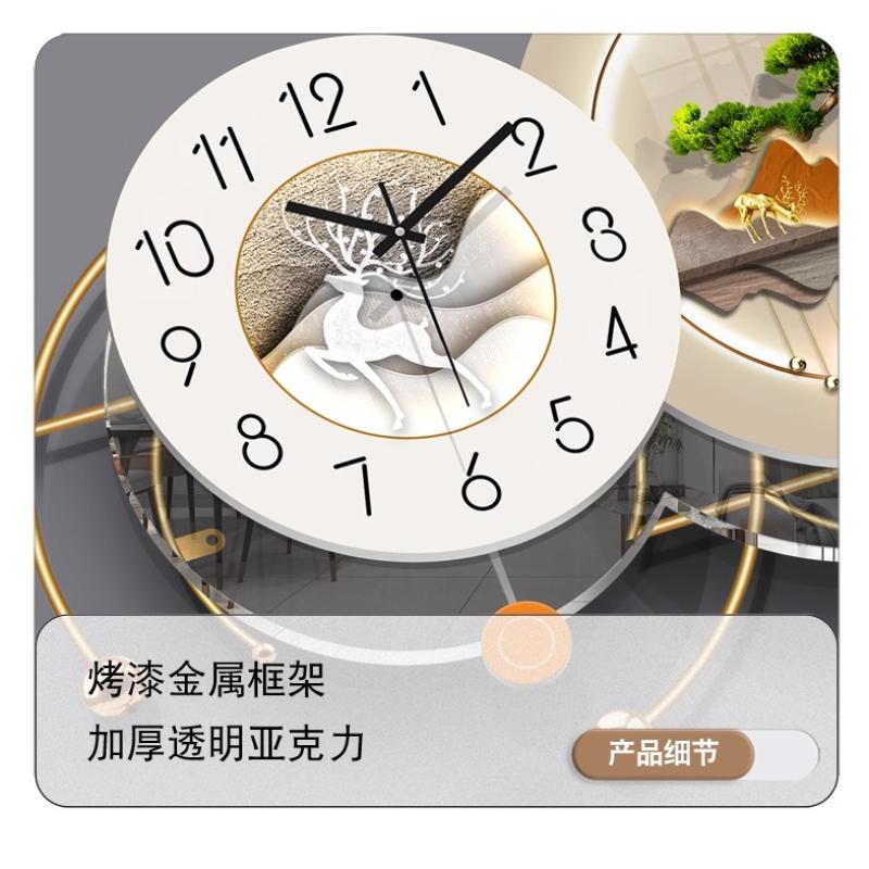 Luxury Living Room Wall Clock Restaurant Clock Mural Room Decorations Corridor LED Mute Wall Clock Watch Home Decor