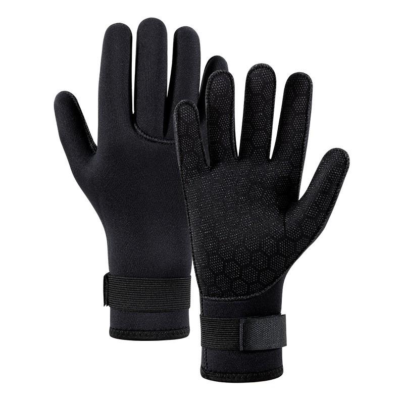 

Diving Gloves Five Finger Warm Wetsuit Winter Gloves for Diving Durable XL