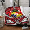 Custom Name Tonga Coat Of Arms Pattern Blanket Comfortable Soft Lightweight Allseason Multipurpose Blanket For Picnics Sofas Offices Beds Living Rooms