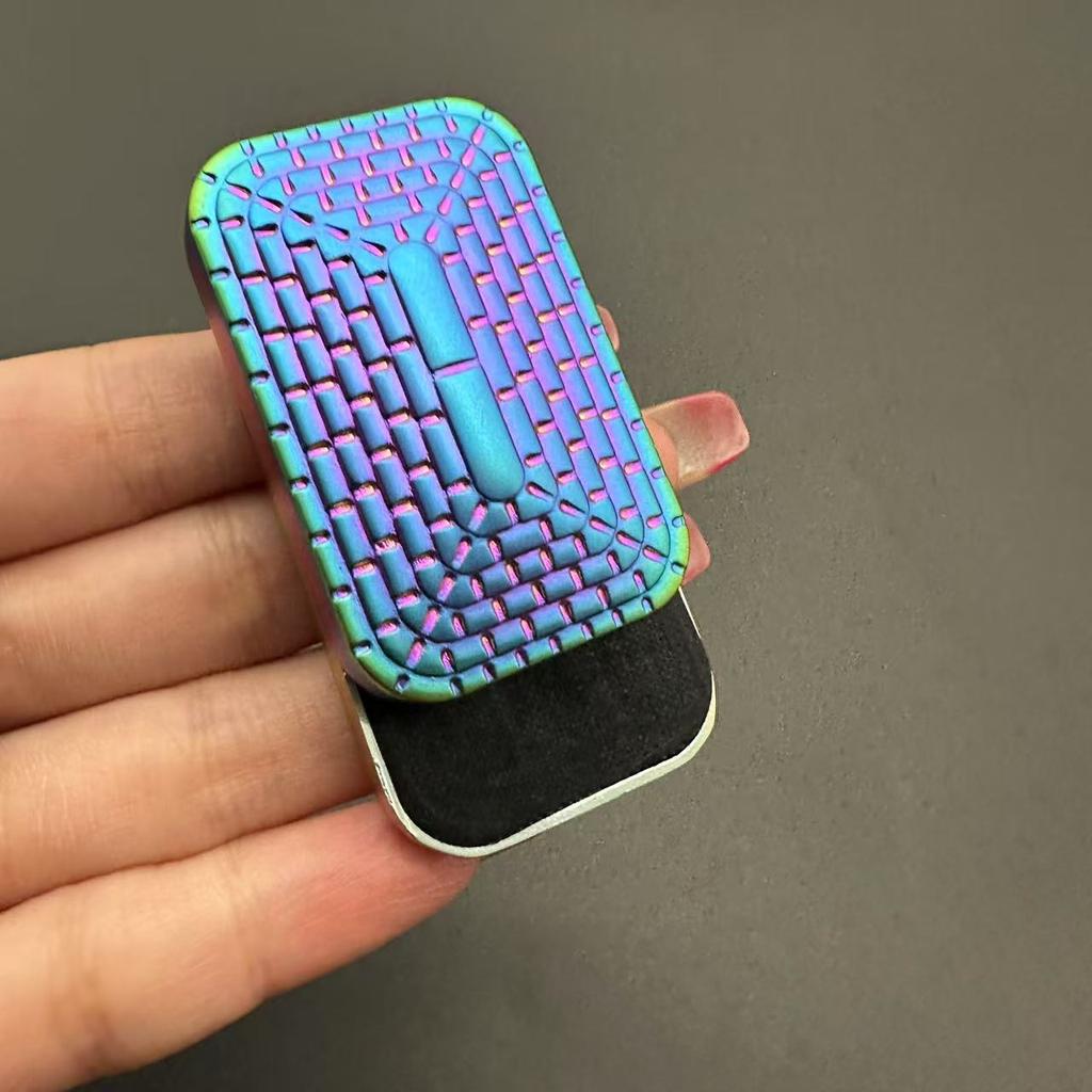 EDC Metal Fidget Magnetic Push Card Mechanical Slider Pushing Plate Sensory Toy Relieve Relieve Stress Reducing Adults Creative
