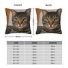 Tabby Cat Pillow Case  Vintage Pillow Cover Soft Pillowcases For Couch Sofa Bedroom