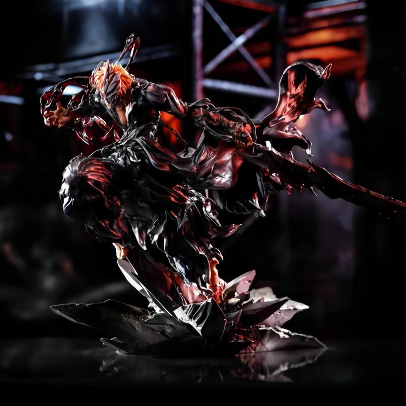Bleach Ichigo Kurosaki Gk Statue Hollow Form Light Up Eyes Anime Figure Collectible Model Desktop Decoration Gift For Anime Fans