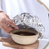 100Pcs Reusable Aluminum Foil Bowl Cover Extendable Silver Fresh-keeping Cover Universal Elastic Band Dish Protection Cover