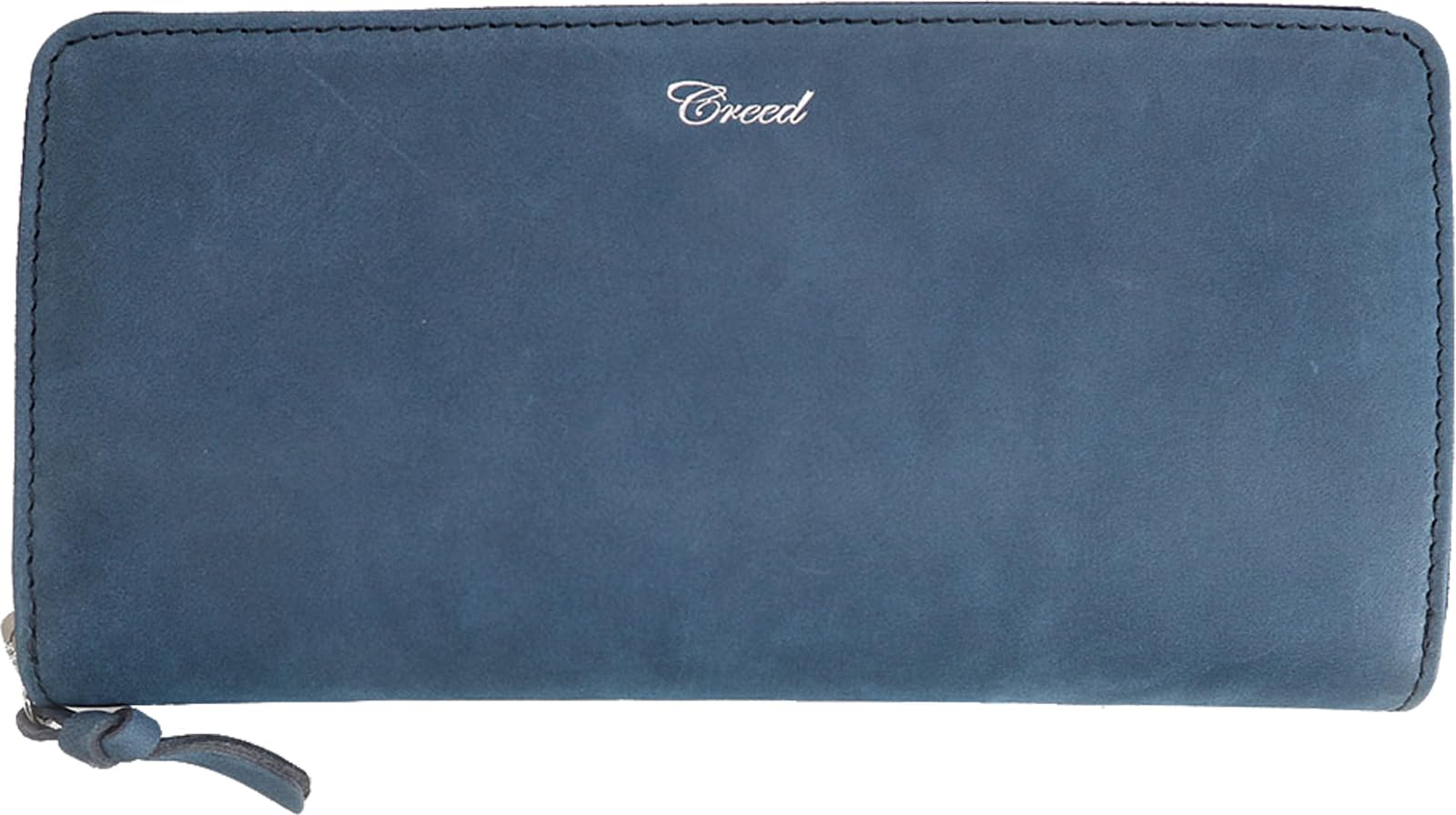 

Creed RUB Round Long Wallet, Box-Shaped Leather with Coin Storage, Italian Vegetable-Tanned Leather, 312C872-75, Navy