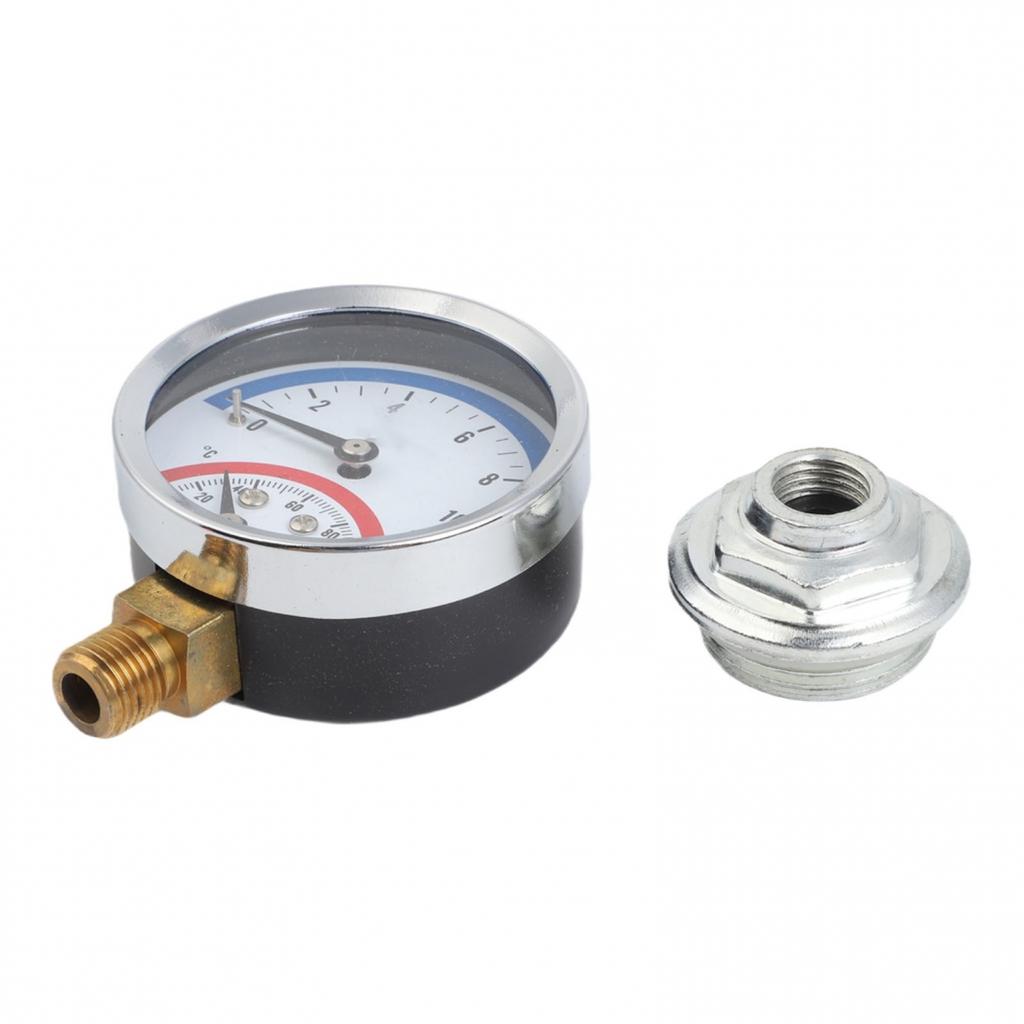 0-10 Bar Pressure Range Pressure Gauge Temperature Gauge DIY Friendly