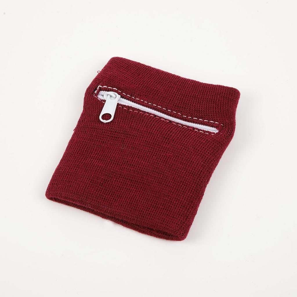 Breathable Cotton Sports Wrist Guard with Zipper Pocket for Running & Cycling