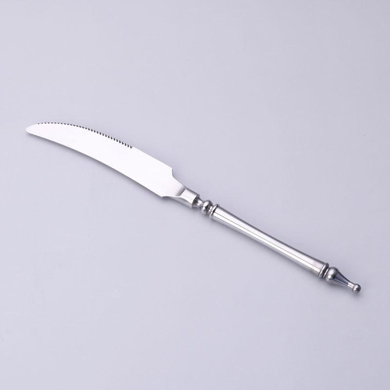 304 Stainless Steel Western Cutlery Set: Knife, Fork, Spoon, Coffee Spoon, Roman Column Design, European Style, 4-Piece