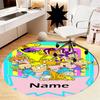 Custom Name Rugrats Printed Round Rug Carpet Chair Rug Area Rug Entryway Doormats,for Office Chair Living Room Bedroom Kitchen Room.