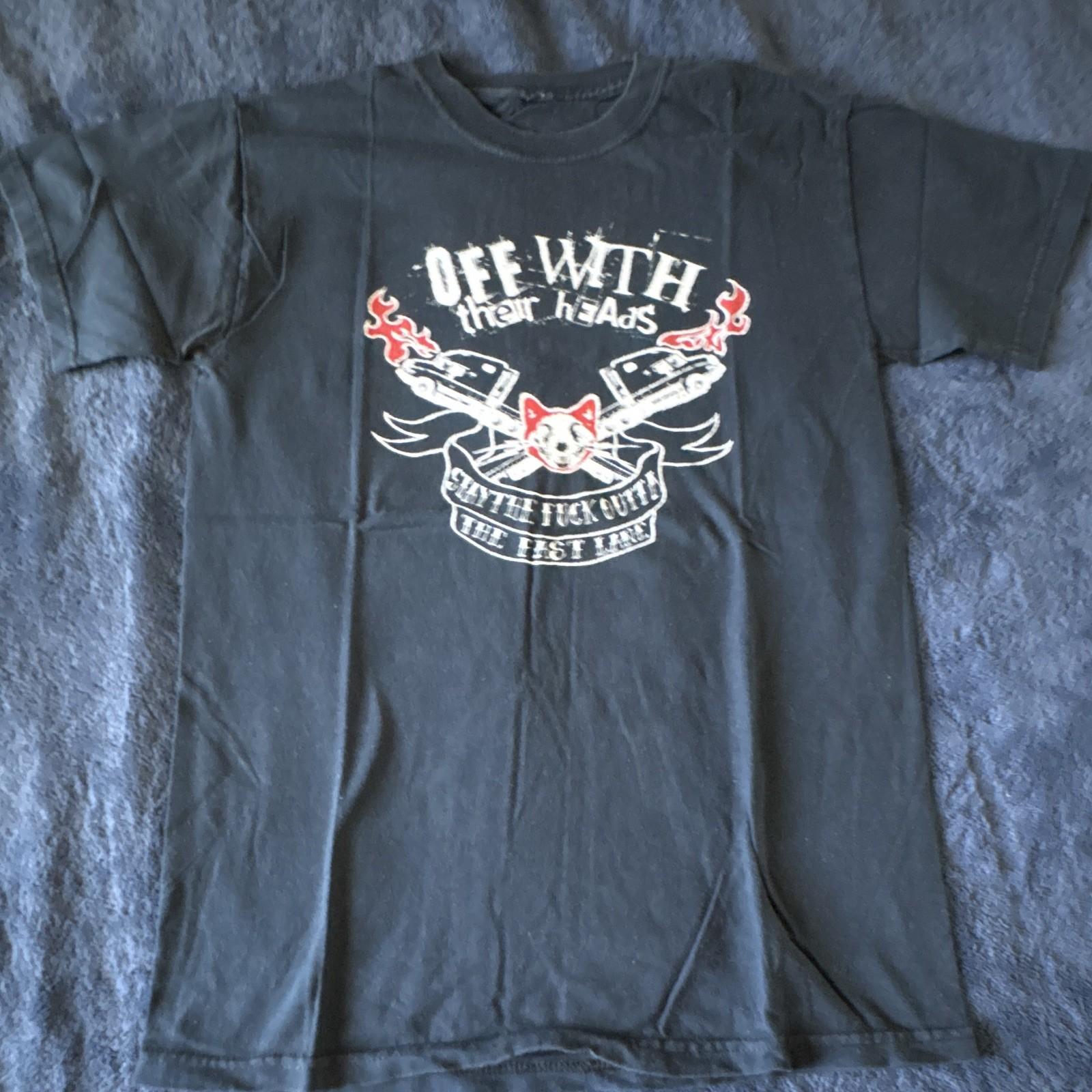 Off With Their Heads Band Graphic Print T-Shirt Crew Neck Small Unisex T-Shirt XXXL