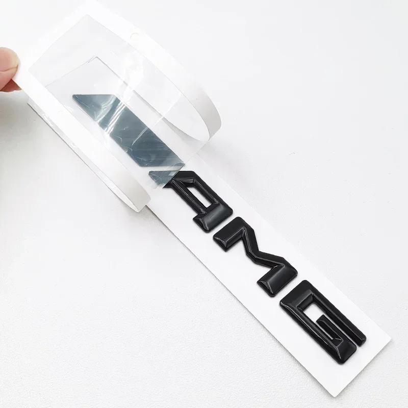 AABGU1 3D Black C63S Logo Letters V8 BITURBO Badge Car Rear Star Sticker Trunk AMG Emblem For Mercedes Benz AMG W205 C205 Accessories
