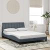 Vidaxl Struttura del Letto Senza Materasso, Grigio Scuro, 140X190 Cm, Velluto