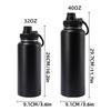 Insulated Water Bottle 32 Oz/40 Oz Stainless Steel Double Wall Vacuum Large Capacity Space Cup Outdoor Sports Kettle
