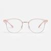 Byumaeb Native_Full Titanium Transparent Half-Rim Square