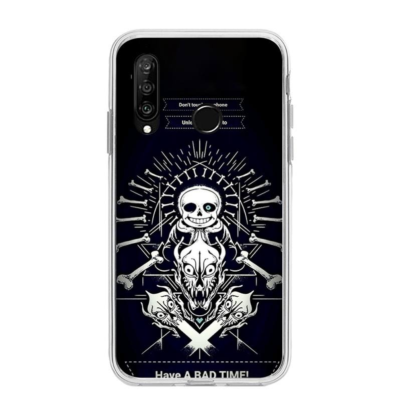 Husa de telefon Cool Game Undertale Sans pentru Huawei P20 P40 Lite P30 Pro P Smart 2019 Nova 3e 6 Se Husa moale transparenta din silicon