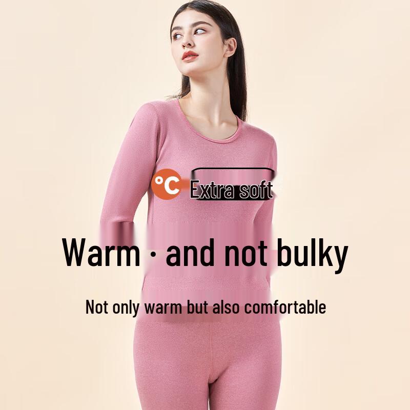 Langsaha Couple's Plush Thickened Thermal Underwear Set