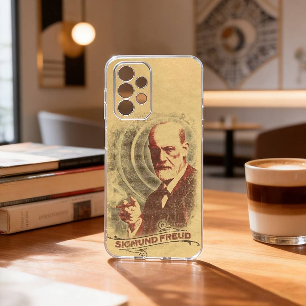 Sigmund Freud Psychoanalysis  Phone Case Transparent Silicone Soft For Samsung S25,S24,S21,S22,S23,S30,Ultra,S20,Plus,Fe