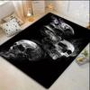 Black Skull Square Carpet Home Bedroom Living Room Decoration Carpet -1pc