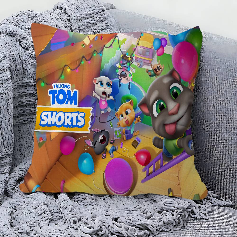 TTalking TTom And FFriends Pillow Cover for Bedroom Room and Living Room Sofa Decorative Cushion Cover