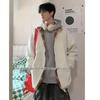 Herren Retro Gitter-Patchwork Jacke - Frühling/Herbst, Amerikanischer Reverskragen, Ohne Kapuze, Partnerlook