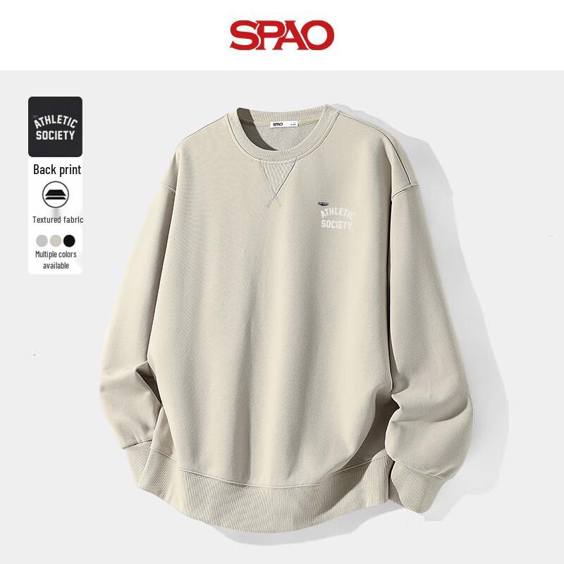 

Мужской свитшот с круглым вырезом и американским принтом букв SPAO XL