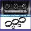 Car Console AC Audio Volume Knob Ring Cover FIVE  for Subaru BRZ Black