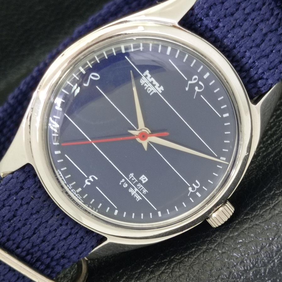 

HMT JANATA HAND-WINDING INDIAN MENS BLUE DIAL WATCH a430867-2 R104-a430867