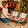 Wrapping Paper Organizer Storage Bag, Christmas Storage Organizer for Wrapping Paper and Gift Bag Storage, Holiday Xmas Decor