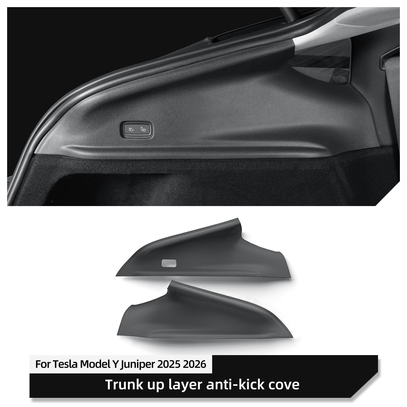

Боковая накладка на задний багажник для Tesla Model Y Launch 2025 2026 Juniper, комплект защиты верхнего слоя, 2 шт., черный