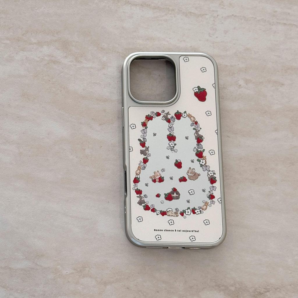 Strawberry Bunny Case for iPhone 13 iPhone 15 iPhone 16