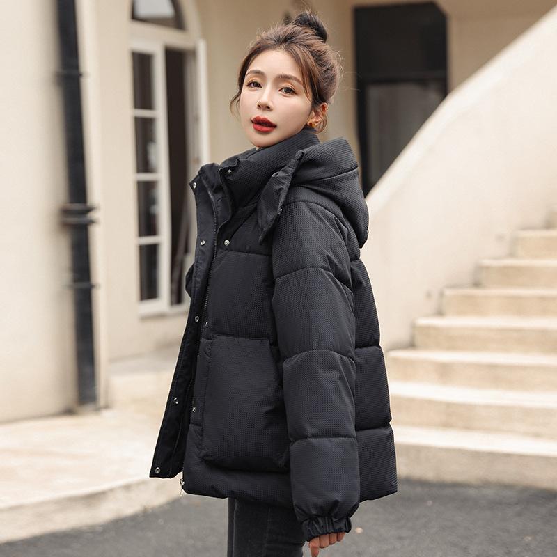 Women's New Hooded Windproof Lightweight Thickened Fluffy Warm Warm Cold Loose Short High Quality Fabric Casual Sports Jacket