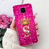 Clear Cover For Xiaomi Redmi Note 9s Case Fashion Luxury A-Z Letters Crown Soft TPU Phone Case M2003J6A1G