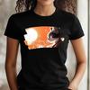 T-Shirt Women Cat In Anime Style Motif Cotton Size XS To 3XLWill Open In New Window or Tab