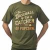 Casual Tee Summer top Relaxed Fit For him Crew Neck tshirt Oversized In Baseball Im a Catcher of Popcorn Trendy Man Teeshirt