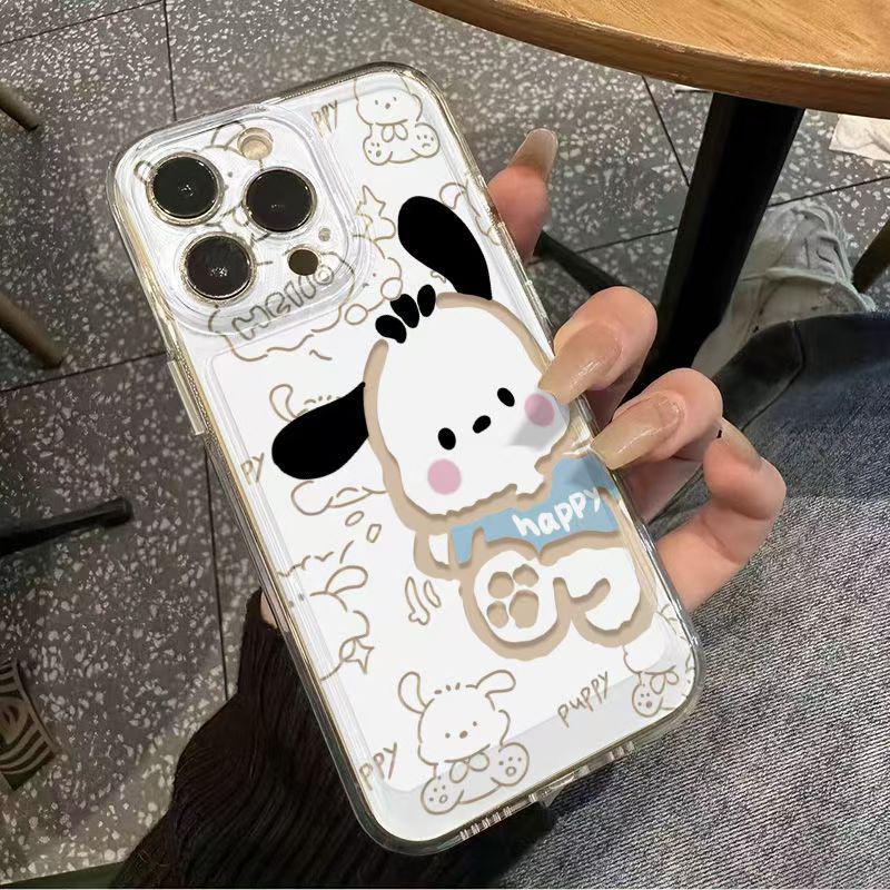 Hello Kitty & Pachacco Drop-Proof Phone Case for Apple 14 Pro/15 Plus/17 Pro Max/X - Cross-Border Couples Edition