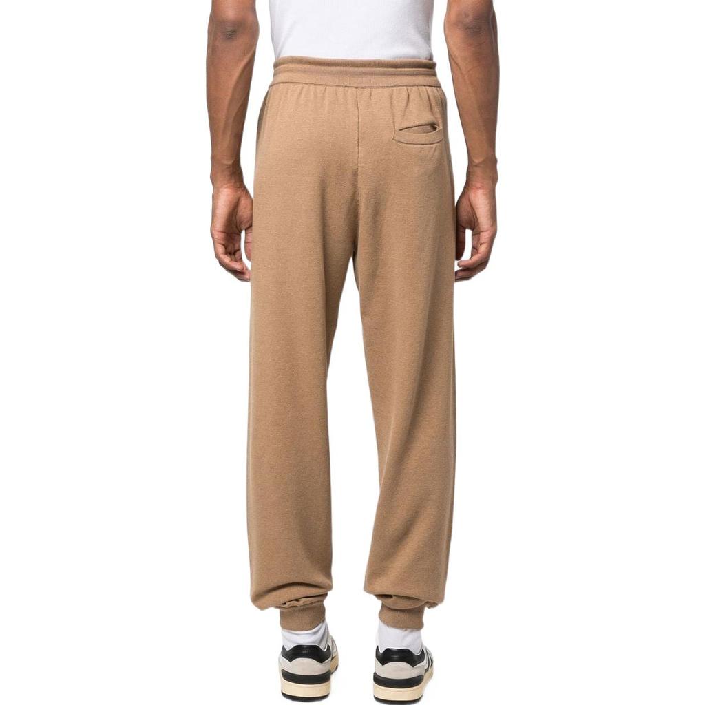 Off-White FW22 Solid Color Logo Embroidered Sweatpants Men Bottoms Brown OMHG012F22KNI0016262