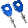 Canitu Blue Rear Chain Adjusters,Motorcycle Billet Rear Axle Blocks Swingarm Spool Tensioner Tension Adjuster Accessories for Honda CRF110 2013-2024