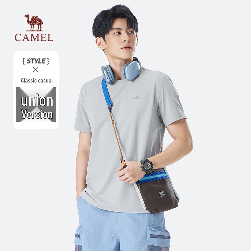 

Camel Men s M15BAY6050 Solid Round Neck Short Sleeve T-Shirt 2XL