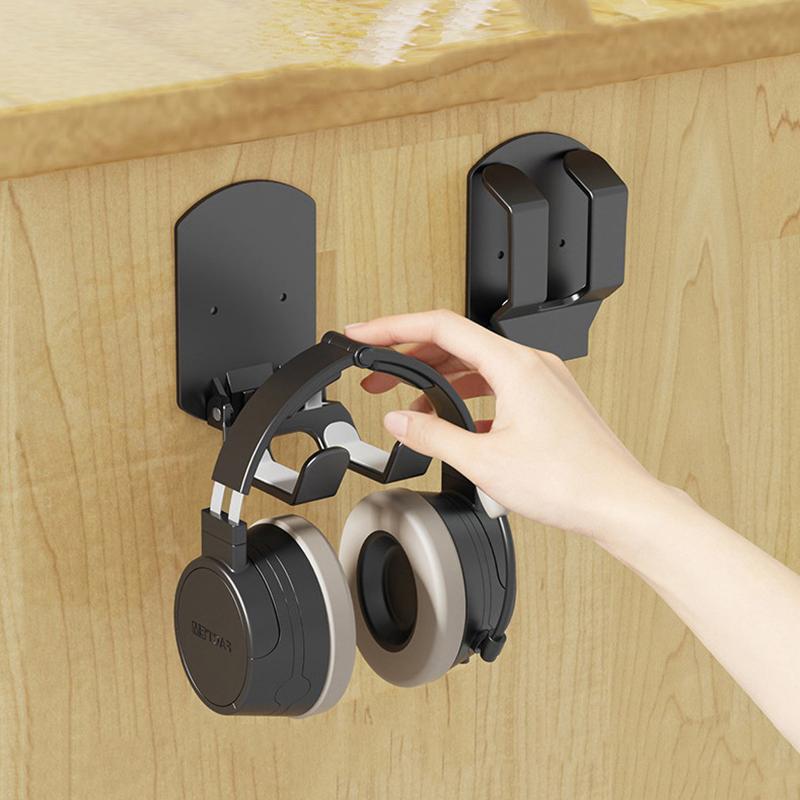 Bohrloser Halter für Spielkonsolen-Controller - Robuster Kunststoff-Wandmontage-Hängehalter mit Kopfhörerhalter, Faltbar