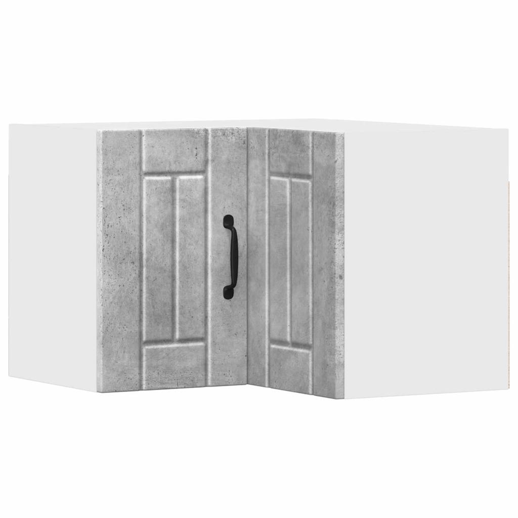 Lucca Wall Corner Cabinet Concrete Grey 57 x 57 x 40 cm Engineered Wood