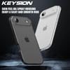 KEYSION Coque Transparente Mate pour iPhone 17 Air Translucide Silicone Souple+PC Antichoc Couverture Arrière de Téléphone pour iPhone 17 Air 2025