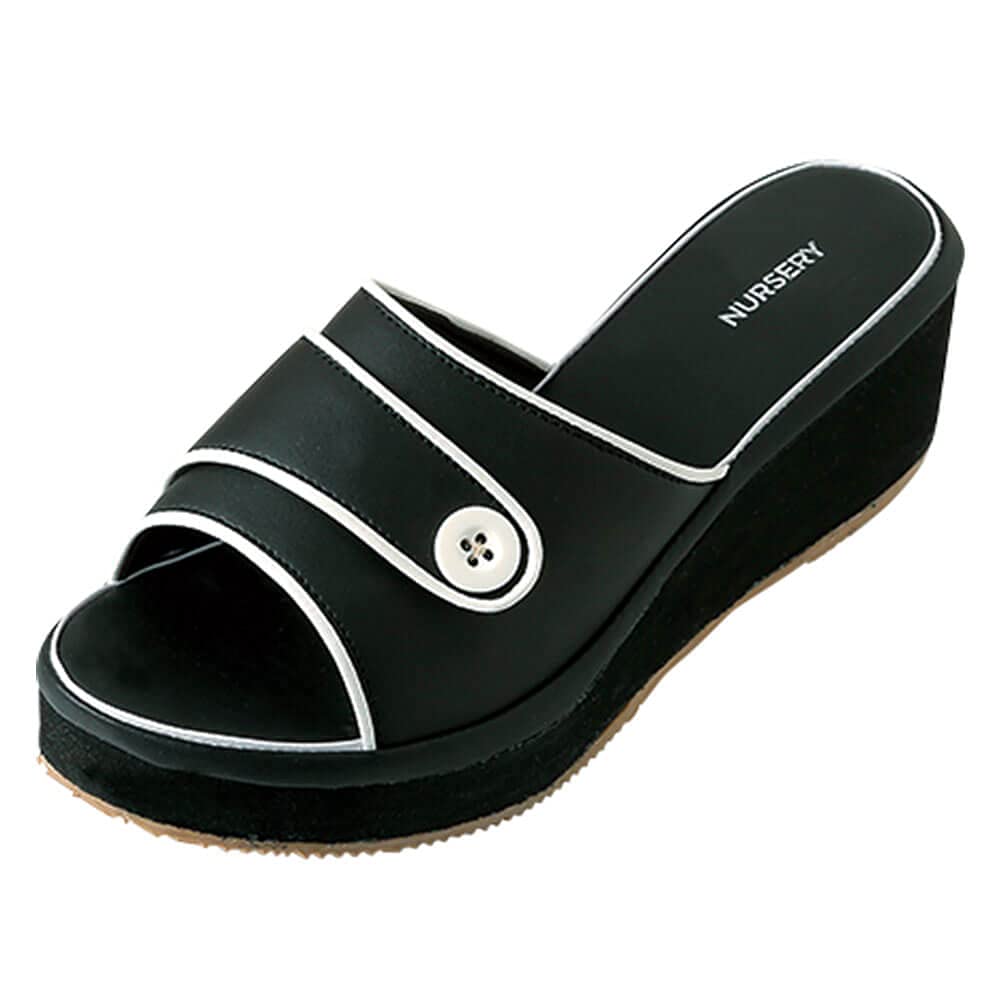Nursery Mule Size Black and 9822415A Sandals, Women's, 24.5, White,