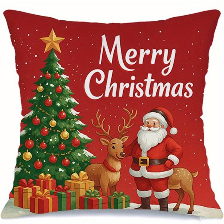 Festive Christmas Cushion Covers - Classic Santa & Red Truck Designs | Decor For Holiday Home & Sofa Decorations