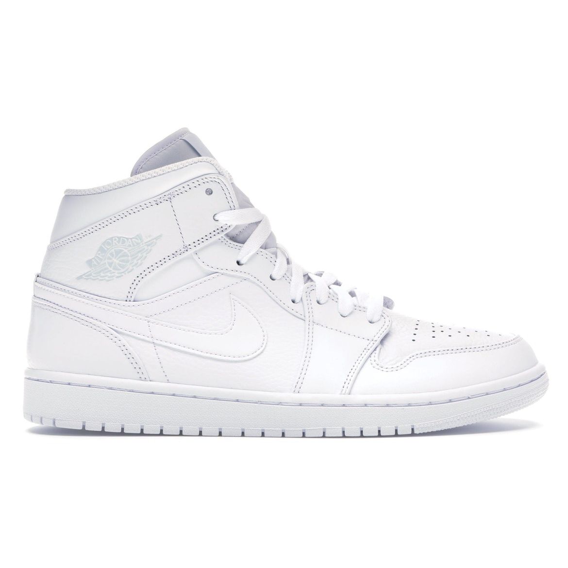 

Мужские кроссовки Air Jordan 1 Mid Triple White 2018 554724-109