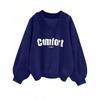 Women Sweatshirts V-Neck Long Sleeve Oversized Solid Color T-Shirts Casual Loose Fit Athletic Workout Pullover Tops